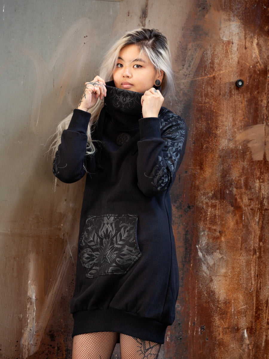 Robe pull : col bardot, col roulé ou col bateau Noir Femme | Vib's Robe pull : col bardot, col roulé ou col bateau Noir Femme | Vib's